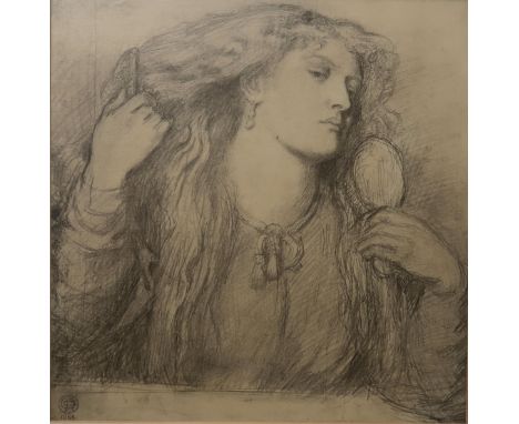 AFTER DANTE GABRIEL ROSSETTI (ENGLISH 1828-1882) WOMAN COMBING HER HAIR Print multiple, 36 x 37cm Together with another RIVER