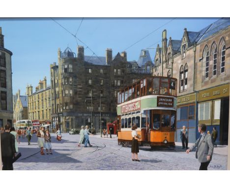 JOHN M. BOYD (SCOTTISH b. 1942)&nbsp; SUNSHINE ON GOVAN Oil on canvas, signed lower right, 60 x 90cm Together with Certificat