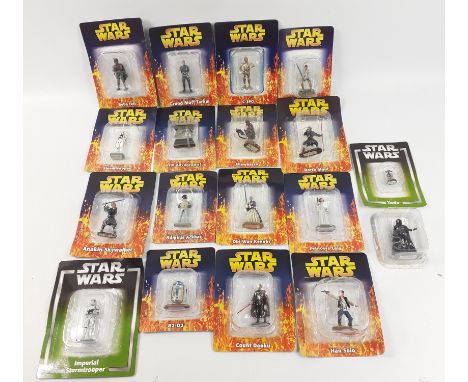 STAR WARS - a collection of DE AGOSTINI blister pack hand-painted figurines to include: Yoda, Luke Skywalker, Obi-Wan Kenobi,