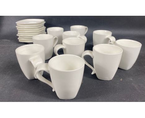 Coffee set by PAUSA incorporating 10 cups and saucers in good condition.Approx 20 pieces