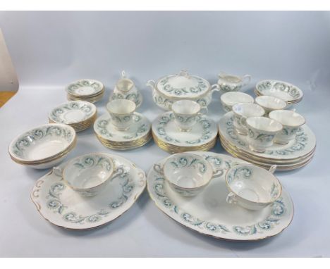 A 52 piece  approx ROYAL STANDARD 'Garland' pattern part dinner/tea service, 6 cups (one cup broken), 6 saucers and 6 side pl