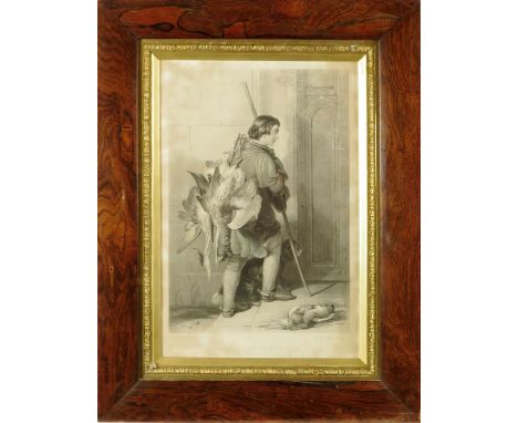 λ After Sir Edwin Henry Landseer R. A. (1802-1873). 'The Falconer's Son', an engraving by William Chevalier, 47 x 31cm, in a 