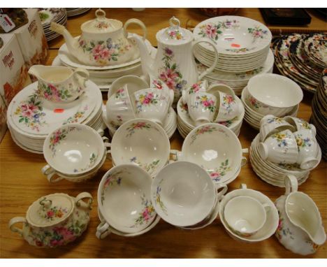 An extensive Royal Doulton part tea and dinner service in the Arcadia pattern Condition Report / Extra Information Teapot, mi