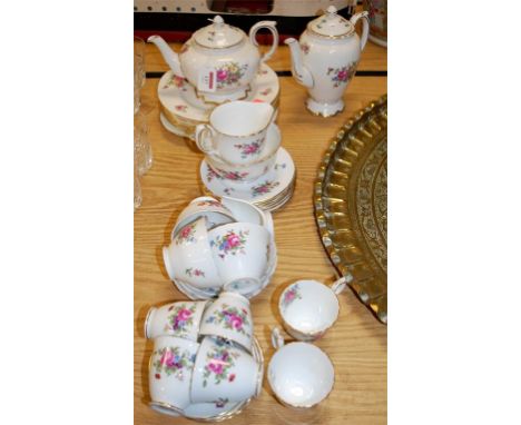 An early 20th century Crown Staffordshire floral decorated part tea and dinner service Condition Report / Extra Information R