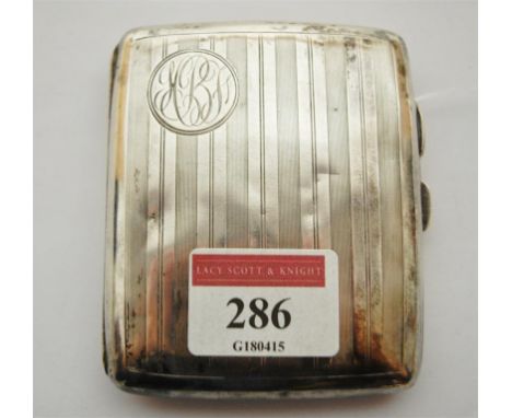 A silver pocket cigarette case 