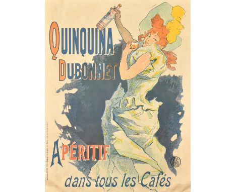 After Jules Cheret, a poster of 'Quinquina Dubonnet', lithograph, 28" x 21.75", (71x55cm).