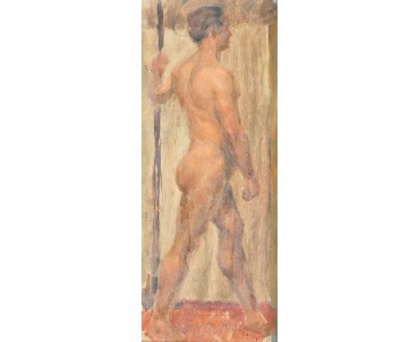 John R. Biggs (20th Century) Brighton based illustrator, a collection of works including an oil life study of a man, 14.5" x 