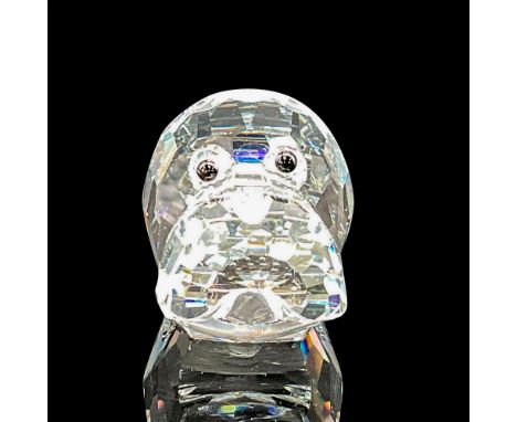 Part of the African Wildlife themed collection. Adorable figural with multi facets and round jet crystal eyes. Swarovski back