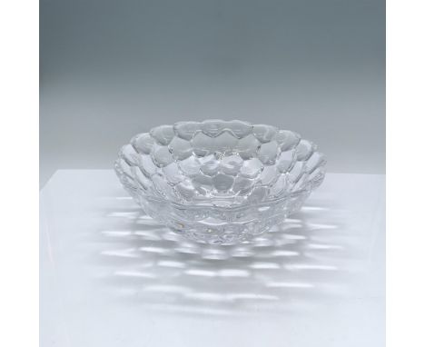 Captivating clear glass in a berry texture design. Orrefors signed. Issued: 20th centuryDimensions: 7.5"dia. x 3"HManufacture