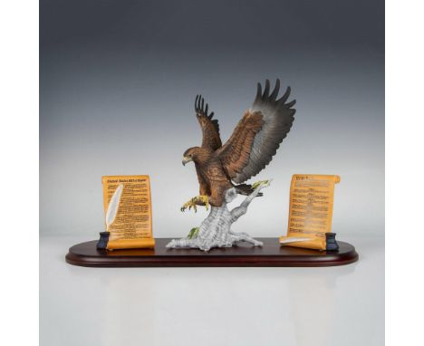 Hand painted fine porcelain figures; includes a Smithsonian Institution Eagle of Glory from the Bird Of Prey collection, and 