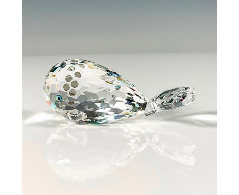 Lead crystal made with green and black eyes and a frosted mouth Also known as Moby Dick or Smiley. Artist signed and dated. S