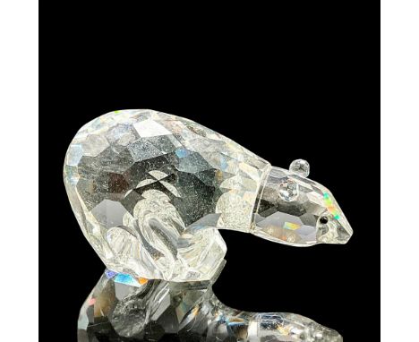 This Swarovski Silver Crystal Polar Bear was part of the Kingdom of Ice and Snow Collection. The polar bear is made from clea