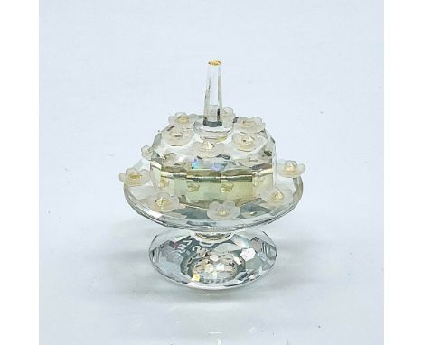 Multifaceted clear crystal birthday cake. Limited edition SCS birthday/anniversary cake was only available during 1992 to com