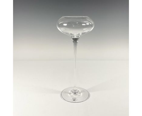 Elegant tall and fine clear crystal. Orrefors etched backstamp. Includes certificate and the original box, dimensions: 6.25''