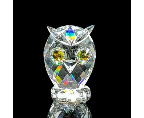 Sparkling clear faceted crystal with green/blue/yellow eyes. Part of Woodland Friends collection. Item number 7654NR038000. S