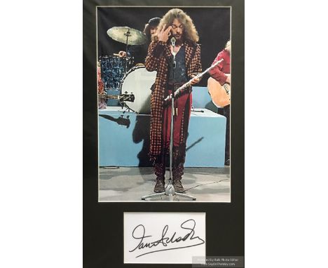 Ian Scott Anderson autograph mounted with colour photo to an overall size of 18 x 12 inches. Scottish-born musician, singer a