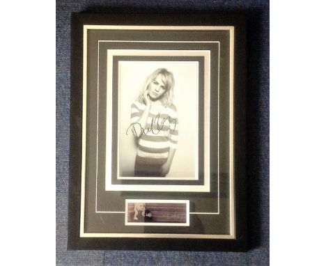 Duffy signed music autograph display. Comprises 10 x 8 b/w signed 3/4 length b/w portrait photo, professionally framed and mo