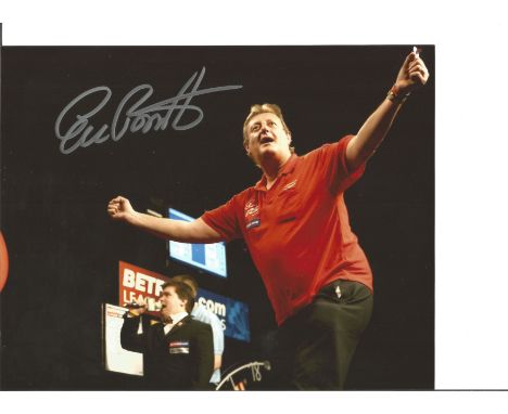 Eric Bristow The Crafty Cockney Signed Darts 8x10 Photo. Good Condition. All autographs are genuine hand signed and come with