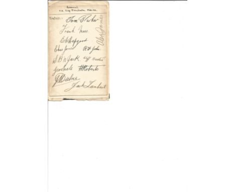 Arsenal Football club 1931/32 season signed album page. FA cup finalists. Good Condition. All autographs are genuine hand sig