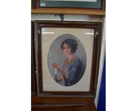 PAIR OF FRAMED OVAL PORTRAITS IN HARDWOOD EBONISED VINTAGE FRAMES