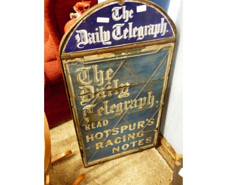 VINTAGE DAILY TELEGRAPH NEWSPAPER PROMOTIONAL SIGN, WIDTH APPROX 53CM