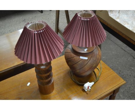 TWO VARIOUS TABLE LAMP BASES