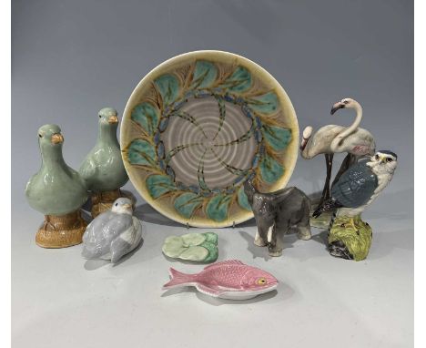 Gladys Rodgers for Royal Lancastrian 'lapis ware' charger, impressed and painted artist's mark, a Mason's 'South Seas' patter
