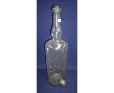 Large Single Scotch `The Uam Var' Dispensing Bottle with transfer printed detail and tap port to the base (72cm high)