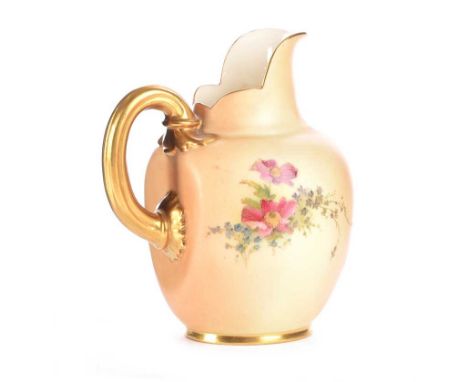 ROYAL WORCESTER FLAT BACK JUG. NO. 1094.HEIGHT: 6½ INCHES.IN GOOD CONDITION.