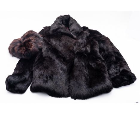 A fur coat and hat. The coat being 75cm long. 