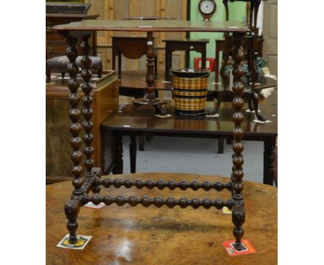 A Victorian mahogany bobbin-framed occasional table