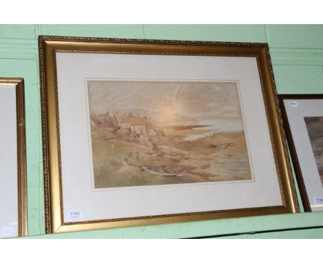 K E Booth (19th century) ''Robin Hood's Bay'', signed, watercolour