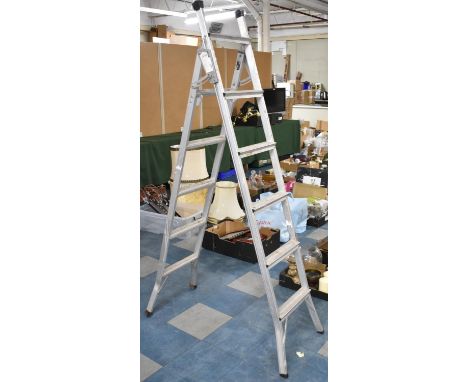 An Aluminium Five Step Step Ladder