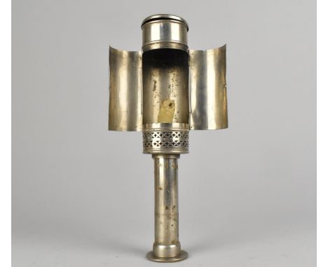 A WWI British Army Trench Type Candle Lamp, 23.5cms High
