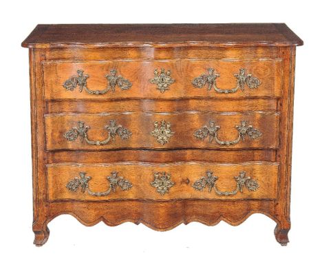 A Louis XV walnut commode, mid 18th century, 94cm high, 122cm wide, 62cm deep Please Note: This lot should be dated as ‘mid 1