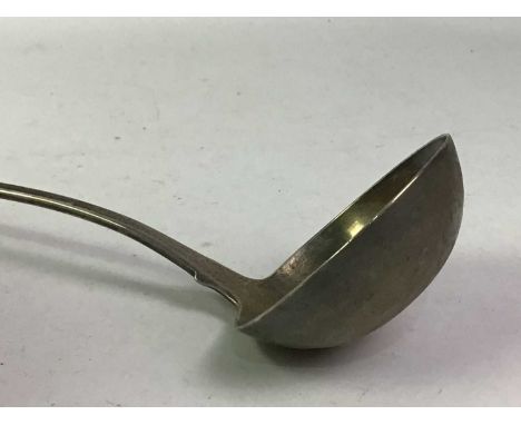 SILVER LADLE, along with additional loose silver plated cutlery