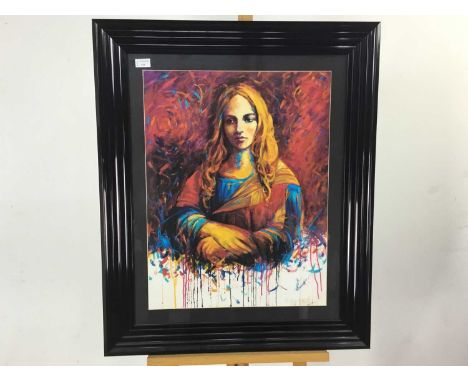 CONTEMPORARY SCHOOL, PORTRAIT print on papermounted, framed and under glassoverall size 89cm x 73cm 