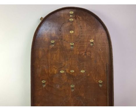 CORINTHIAN 10 BAGATELLE BOARD, with ballsthe board 76cm high