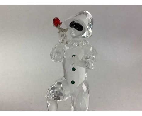 SWAROVSKI, 'HARLEQUIN' CRYSTAL SCULPTURE, 2001 with stand and plaque, all boxed13cm high