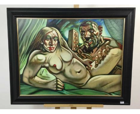 GICLEE CANVAS PRINT AFTER PETER HOWSON, giclee print on canvas, with varnishframedoverall size 97cm x 120cm