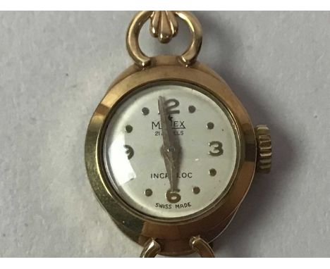 LADY'S MAJEX BRACELET WATCH, AND ANOTHER  the Majex in nine carat gold case and on nine carat gold strap, along with a lady's