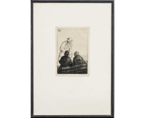 WILLIAM STRANG RA RP RE (SCOTTISH 1859 - 1921), UNTITLED limited edition etching on paper, signed and numbered '1st state 4 p