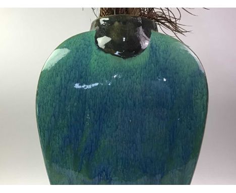 MODERN CERAMIC VASE, AND OTHER CERAMICS  including wall plaques and glassware
