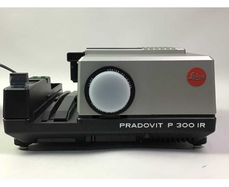 LEICA PRADOVIT P300IR SLIDE PROJECTOR, AND ANOTHER with original travel case, also a vintage Eumig projector with caseQty: 2