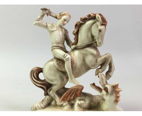 HUMMEL WEST GERMAN FIGURE OF GEORGE AND THE DRAGON, marked to base6.5cm high