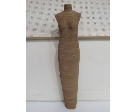 A ornamental female mannequin in sisal 