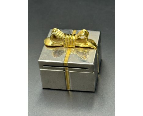 A vintage present box gift box clock desk accessory
