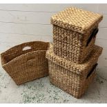 A selection of wicker baskets