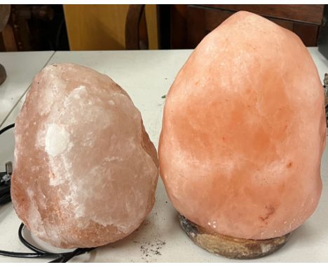 Two pink Himalayan Rock salt lamp 