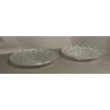 Two cut glass fruit bowls